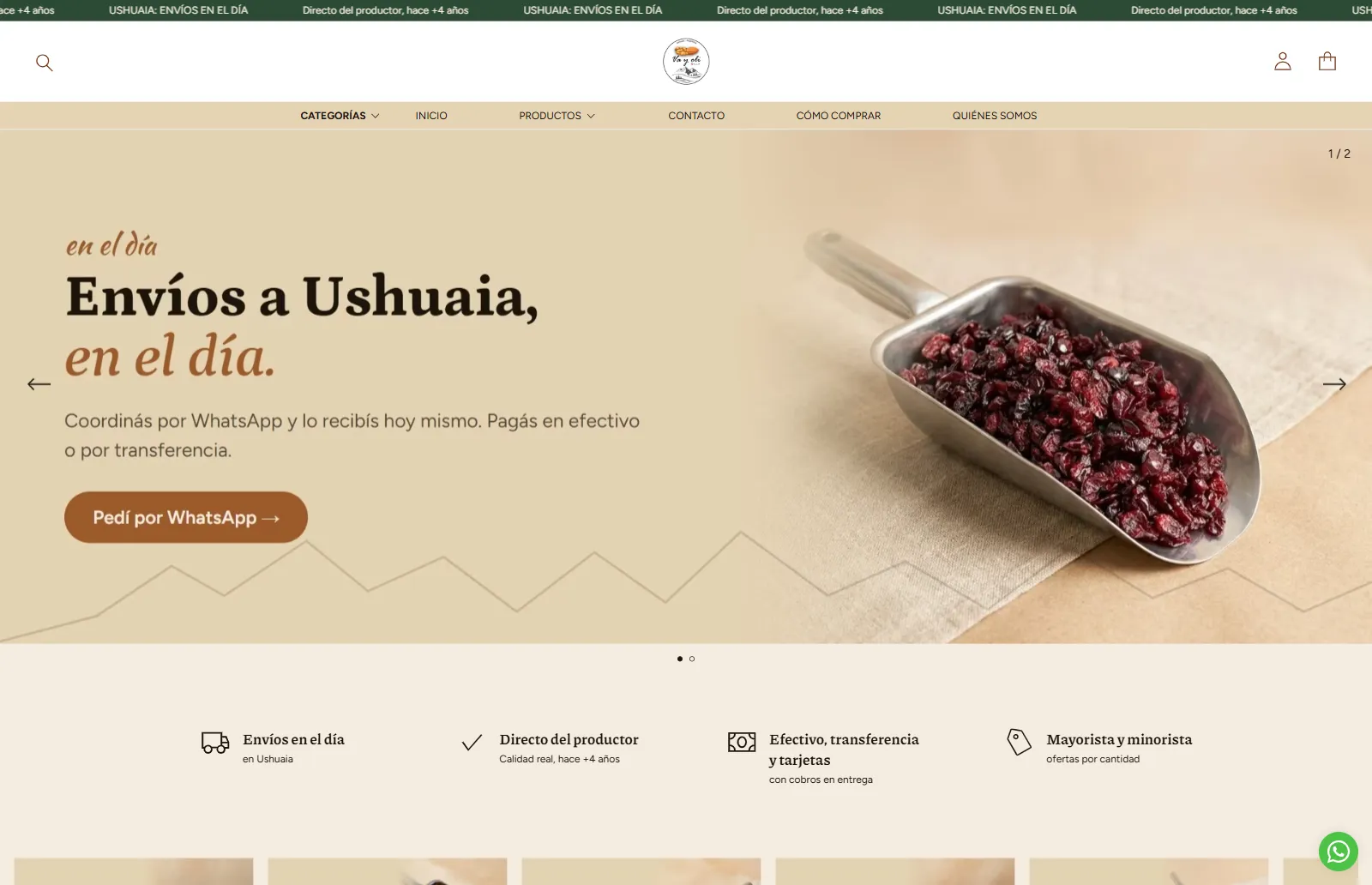 Tienda online de Va y Oli hecha por Vantage Growth Solutions
