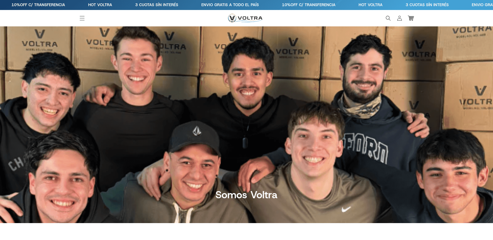 Tienda online Voltra: Aspiradoras inalámbricas y mochilas de marca propia